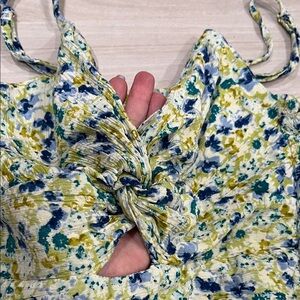 Angie Floral Dress with Peek-a-boo bodice